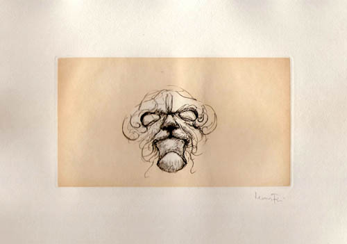 Leonor Fini - Les Etrangers - Le Narthex Cadomosto - 1976 color etching